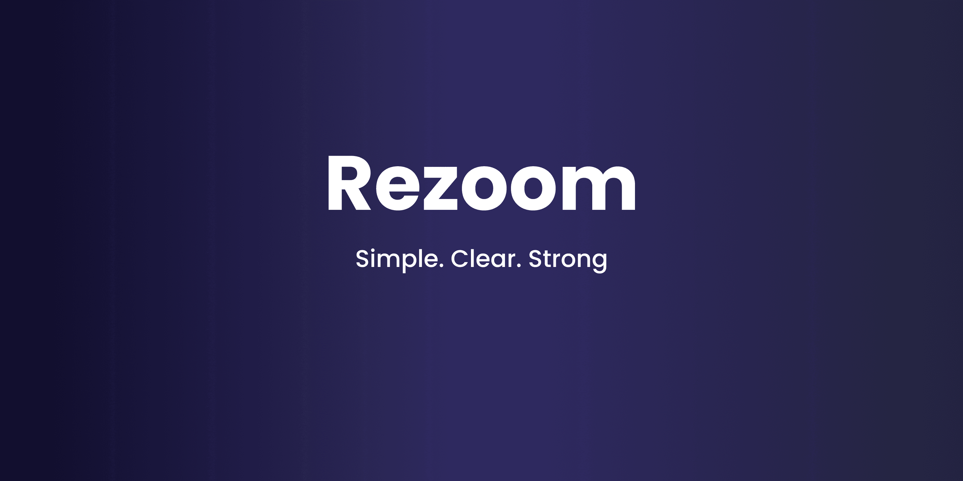 Rezoom: A simplified and minimal resume builder!